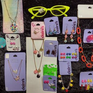 Lot Claires Cute Unicorn Llama Donut Emoji Cat Novelty Earrings & Jewelry Gifts